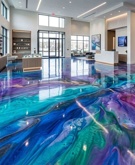 LuxCrete Epoxy & Polishing - Wichita's #1 Expoxy Flooring Experts - Portfolio - Premium Metallic Epoxy Floors - Commercial - 001